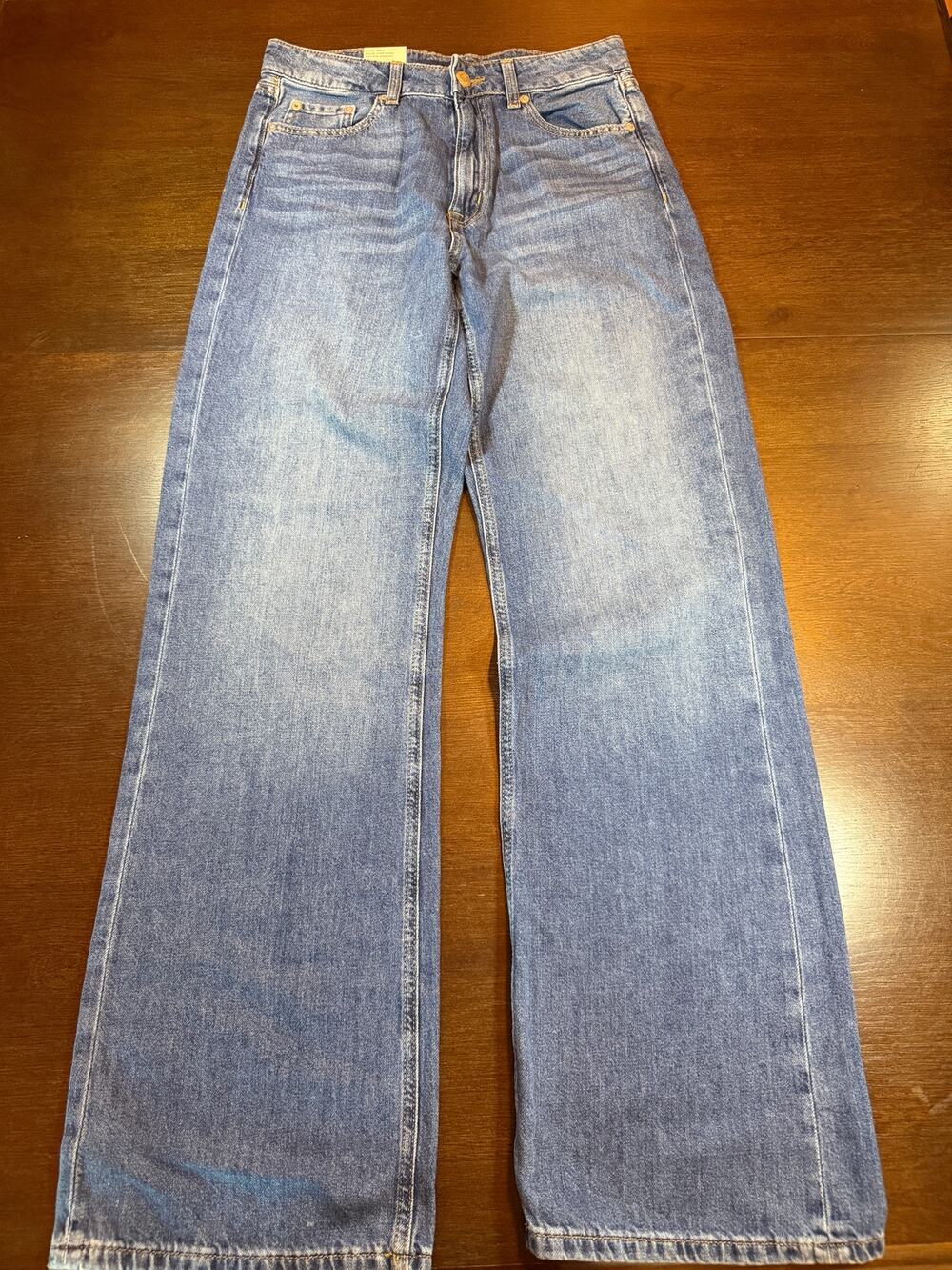 NWT Aeropostale Aero High Rise Wide Leg Jeans 6 Light Medium Wash